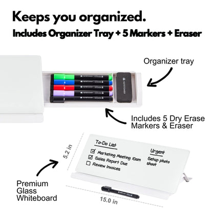 NeatGlass – The Modern Glass Desk Board
